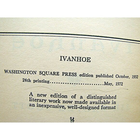Ivanhoe by Sir Walter Scott 1972 Paperback Book Vintage Pocket Books Publishing - Picture 6 of 9